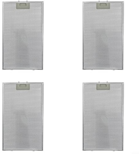 URPIZY Filtro a rete per cappa da cucina, dimensioni universali, per la maggior parte delle principali marche di cappa da cucina, 400 x 275 x 9 mm (4 pezzi)