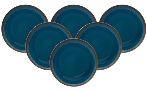 Villeroy & Boch like. by Crafted Denim Speiseteller 6er Set, 26 cm, Teller mit Reaktivglasur, Premium Porzellan, Blau, 19-5168-2610