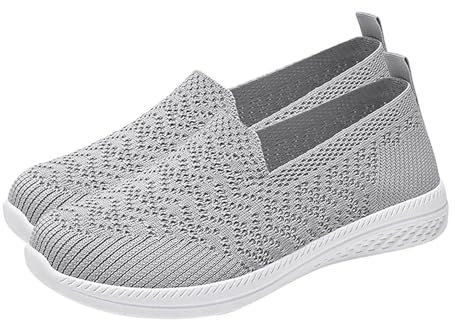 Slip On Sneakers Damen Memory Foam Turnschuhe Sportschuhe Bequeme Schlupfschuhe Leicht Laufschuhe Freizeitschuhe Fitness Walking Schuhe Nurse Schuhe Krankenschwester Schuhe Sommerschuhe Arbeitsschuhe