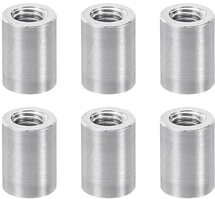 PATIKIL 12 Stück M3 Abstandshalter Aluminium Gewinde Distanzhülsen 3mm ID x 5mm OD x 8mm L Metall Abstandshülsen Schraubenständer Rund für RC Auto Drohnen Motherboard, Silber