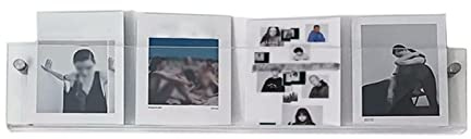 XRSMOU Porte-revues Transparent, Support de Rangement Mural en Acrylique pour Afficher des brochures/Documents/Livres/journaux (100cm Wide)