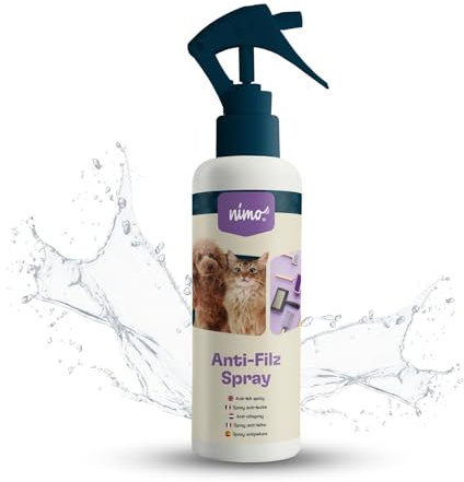 nimo® Anti Filz Spray | für Hunde, Katzen & Haustiere | Entfilzungsspray löst Verfilzung & Knoten im Fell | leichtere Kämmbarkeit, Fellpflege, Entwirrung