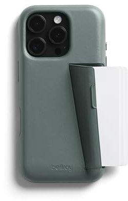 Bellroy Phone Case – 3 Card für iPhone 16 Pro Max (Leder-iPhone-Hülle, Handy-Geldbörse) - Agave