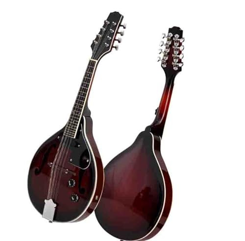 KWETVSH Mandolins Instrument for Beginner Musical Instrument Eight-string Mandolin Electric Mandolin Guitar Folk Instrument(Non-electric)