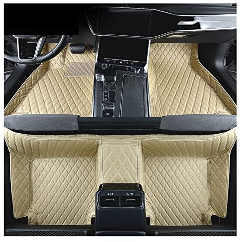 dzstnbhd Auto-Fußmatten Für Citroen Ds3 Ds4 Ds5 C5 C6 C4 Für Picasso C3 C2 C3 Xr C4 Innenausstattung Komfortable Fussmatten(Beige)