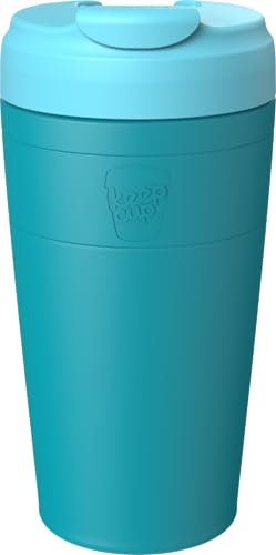 KeepCup Eden Cloud Thermobecher für Pendler, isolierter, wiederverwendbarer Kaffeebecher aus Edelstahl mit auslaufsicherem Klappdeckel, 454 ml