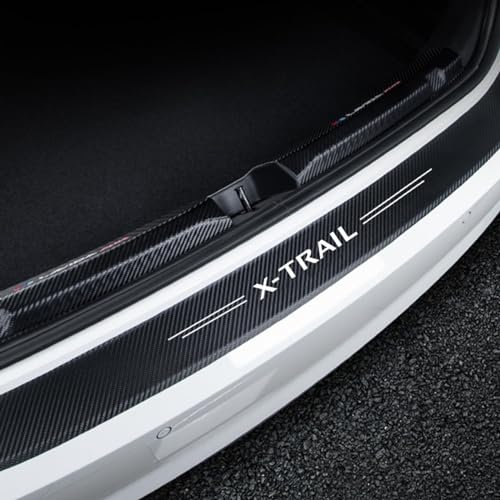 PAPEP Kohlefaser Auto Ladekantenschutz Folie für NIS-san Xtrail X Trail T30 T31 T32, Auto Kantenschutz Kratzfest Aufkleber Stoßstangenschutz Kofferrau