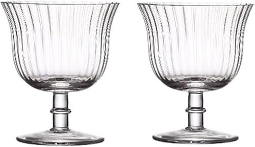 WZYYCV Bicchieri Bicchieri da Vino Moderni Bicchieri da Cocktail in Vetro Cristallo Bicchieri da Whisky con Stelo 250 ml/8,5 Once per Bar Bicchiere Birra