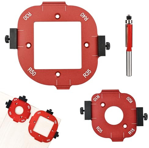 bssmmai 2 Pièces Gabarit Defonceuse a Bois pour Défonceuse R10 R15 R20 R25 R30 R35 R40 R50, Gabarit Défonceuse, Guide Defonceuse a Bois