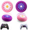 SoAegis Niedliche Blumen-Daumengriffe aus Silikon, Joystick-Kappen für PlayStation 4/5, Xbox Series X/S, Xbox One und Switch Pro Controller (Pink und Lila)