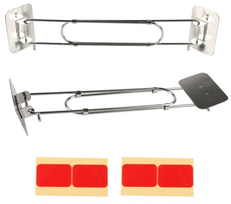 Cpolebev Barre de Rangement D'Angle de Douche pour Camping-Car, Barre de Rangement D'Angle Réglable en Acier Inoxydable pour Remorque à L'Intérieur des Accessoires de Bain, Paquet de 2