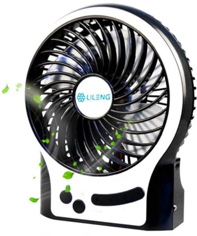 Ventilateur mural， Mini veilleuse rechargeable USB 3 en 1, radiateur durable et super silencieux, parfait