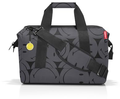 reisenthel Allrounder M smiley grey – Vielfältige Doktortasche zum Reisen, für die Arbeit oder Freizeit – Mit funktional-stylischem Design