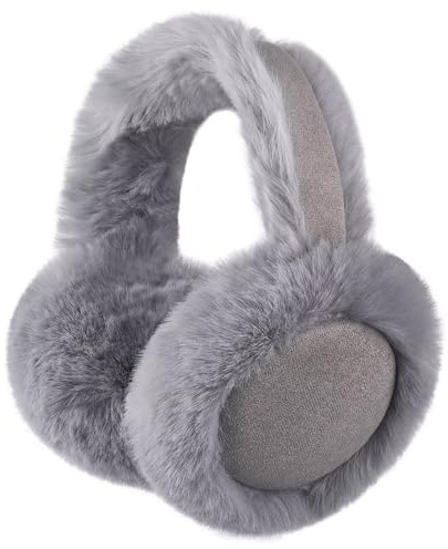 Mulor Damen Fleece Ohrenwärmer Flauschige Ohrenschützer für Frauen Winter Warmhaltend Faltbar