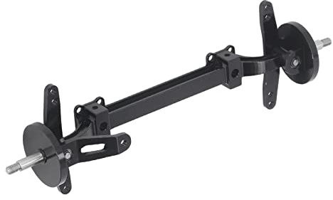 Alomejor Aluminum Alloy Front Handlebar Link, Rc Car Control Coupling, Easy to Use Steering Link for Axle for 1/14 Rc Unpowered Trailer, Black
