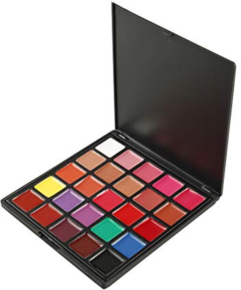 Palette Rossetto 25 Colori in Pigmenti per Donne e Ragazze | Lucida Labbra 25 Tonalità, Set Trucco Multifunzione, Effetto Idratante e Sovrapposizione Multi-colore
