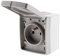 Prise 16A 2P+T étanche IP55 - Gris - Orok - Zenitech