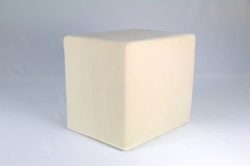 Fränkische Schlafmanufaktur Stufenlagerungswürfel, Bandscheibenwürfel, Lagerungswürfel, mit Microfaserbezug, ca. 50x45x40 Farbe Creme