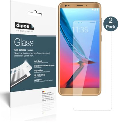 dipos 2x Displayschutzfolie 9H klar für ZTE Blade V9