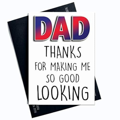Lustig Vatertag Karte Lustig Geburtstagskarte für Papa Humor Scherz Neuheit Karten Weihnachtskarten Gelächter Papa Grußkarten für Ihr PC345