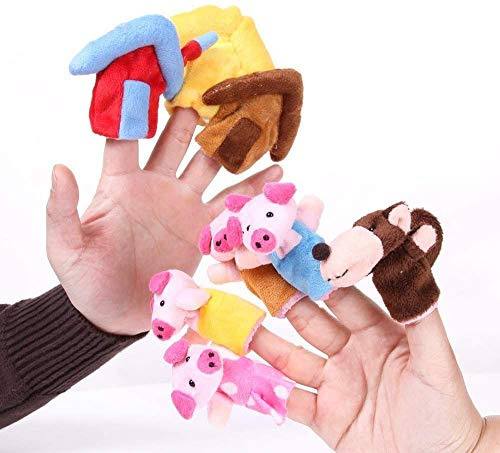 Jzhen 8 Pcs Juguete Marionetas de Dedos Animales de Mano títeres muñecos para Bebé