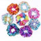 8 Stück Haargummis Glänzende Metallische Haar Scrunchies Bobbles Elastische Haarbänder Gummibänder Bunt Meerjungfrau Pferdeschwanz Halter Haar Band Stirnbänder für Frauen Damen Mädchen Haarschmuck
