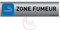 AUA SIGNALETIQUE - Plaque de porte Aluminium brossé imprimé AluSign - 200x50 mm - Double Face adhésif au dos - Impression UV directement sur l'aluminium (Pas de contre collage) (Zone fumeur)