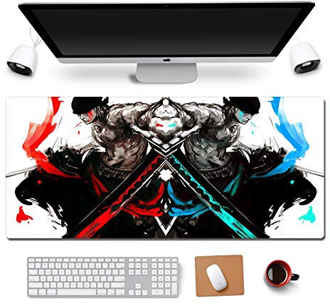 ITBT Tappetino Mouse One Piece Sauron Tappetino per XXL Mouse da Gioco - Gaming Mousepad Extra Grande 900 x 400mm - Pad 3mm con Base in Gomma Antiscivolo - Spessore 3mm Anime Tappetino Mouse, S