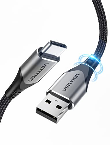VENTION Cable de Carga USB C de 3M para Amazon Kindle 11th / Kids 2022, Paperwhite11th 2021, NewFire Max 11 2023, HD10 10Plus 9th-13th Gen, Tablet Fire 7/HD 8 8Plus 2022, Cable Trenzado de Nylon