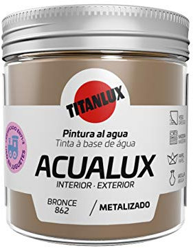 Titanlux Acualux pintura acrílica multiadherente Metalizado Bronce 75 ml