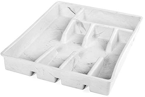 DEM Besteckkasten Arabesque aus Kunststoff, 5-Sitzer, Farbe Weiß