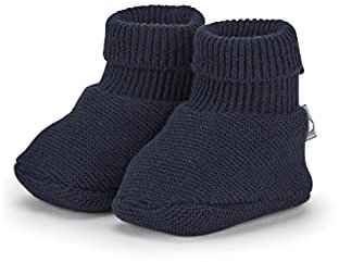 Sterntaler Unisex Baby GOTS Strick-Schuh, Marine, 16 EU