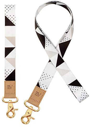 2 Stück Handgelenk und Hals Lanyards für Ausweise, EcoVision Wristlet Schlüsselanhänger Halter Autoschlüssel Schlüsselband für Damen und Herren