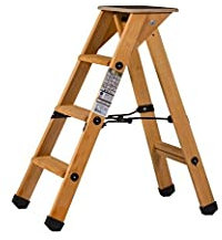 Centaure Escabeau Lyonnais Bois 3 marches + Tablette
