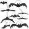 Bluelves 8PCS Chauves-Souris Suspendues d'halloween, Réaliste et Effrayant - en Caoutchouc 3D pour Deco Interieur Exterieur