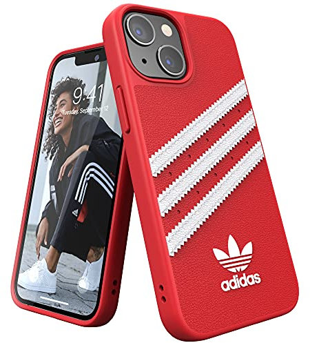 adidas Case Designed for iPhone 13 Mini 5.4, Drop Tested Cases, Shockproof Raised Edges, Original Protective Case, Scarlet Red