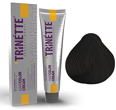 TRINETTE Hair Color Cream | Haarfarbe Creme | Coloration Creme für Profi | 100ml (No 7.1)