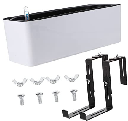 Yardenfun Selbstbewässernder Blumentopf Aus Kunststoff Für Innen Und Außenbereich Mit Automatischer Bewässerung Blumenbehälter Für Pflanzen Geeignet Für Tisch Oder Befestigung An Stangen was