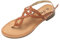 JOMIX Sandale Femme Sandales Tongs pour Femme d'été Tongs avec Boucle Sandale Réglable Confortables pour Maison Piscine Plage (Marron, 40)