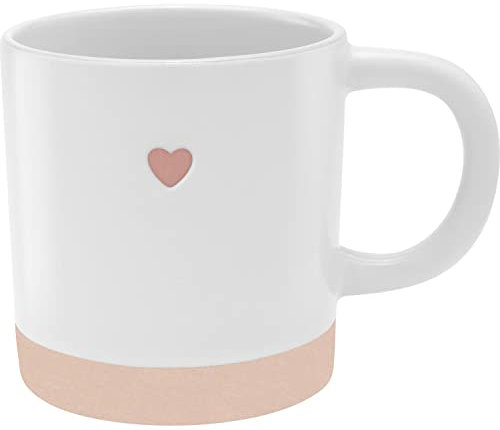 GRUSS & CO Tasse mit graviertem Herz | Steinzeug, 40 cl, mehrfarbig | Geschenk Liebe | 48430