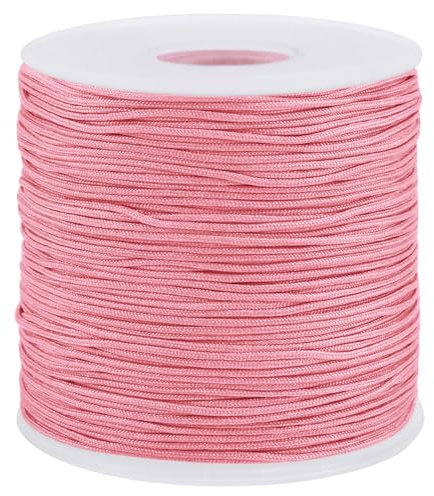 Uiopa Filo Nylon per Braccialetti 0,7mm x 120m Filo Braccialetti Fai da Te Cordone Perline per Collana, Bracciale, Creazione di Gioielli, Macramè, Artigianato