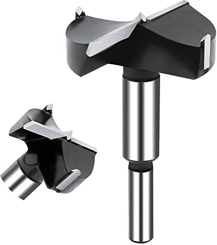 NICAVKIT 60mm Brocas Forstner de carburo para madera, Taladro de madera de carburo, Broca Fresadora Madera Hole Saw, Broca De Alas Planas Para Taladrar En Madera, Plástico, Madera Contrachapada