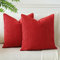 JOTOM 2er Set Cord Kissenbezüge Kissenhülle Dekorative Zierkissen Sofakissen Couchkissen Dekokissen Kissenbezug Deko Kissenhülle für Sofa Wohnzimmer 50x50cm Rot