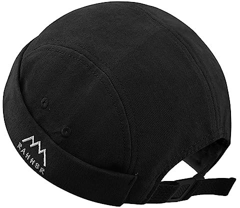 CLAPE Berretto Docker da Uomo Donna Cappello Senza Visiera Regolabile Cotone Docker Hat Berretto da Portuale a 5 Pannelli Beanie Brimless Hat