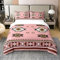 Bohemian Geometric 100% Baumwolle Bettbezug,Indische Thema Azteken Bettwäsche Set,Ethnische Tribal Pfeil Tröster Abdeckung,Western Land Stil Bett Sets mit 2 Kissenbezüge 200x200 Zimmer Dekor,Rosa