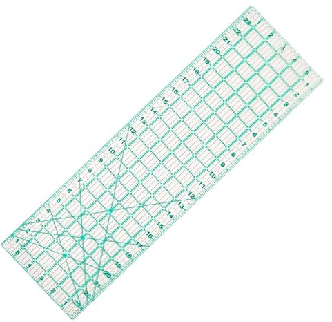 MANUFORE Quilting Lineal 6 x 24 in Nähen Acryl Lineal Antirutsch Metric Lineal DIY Quilting Werkzeuge mit klaren gedruckten Linien für präzises Schneiden