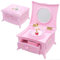 Huemtnor Ballerina Spieluhr mit Melodie, Klassische Spieluhr Schmuckaufbewahrung Spieluhr Musikalische Schmuckschatulle mit Spiegel für Schmuck, Hochzeit (Pink)