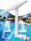 Egepon Pool Springbrunnen für ober- und innenliegende Pools, Pool Wasserfall mit 2 verstellbaren Sprinklerköpfen und 2 Adapter, Wassertemperaturen Kühler Schwimmbad Spray Zubehör, Weiß