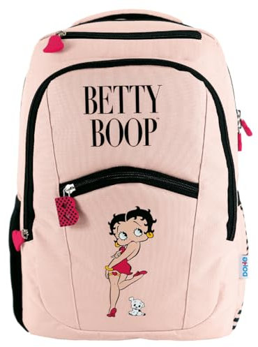 DOHE Unisex Kinder Betty Boop Schulrucksack, Rosa