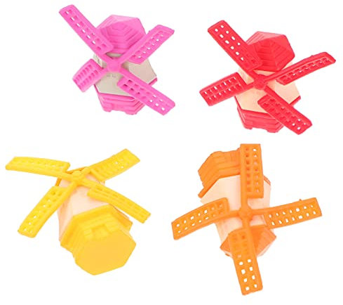 MERRYHAPY 5 Stücke Bunte Gartenwindmühlen Zur Dekoration von Sukkulenten Miniatur Windmühlen für Wohn und Gartenkultur Langlebige Ornamente für Blumentöpfe und Landschaftsgestaltung